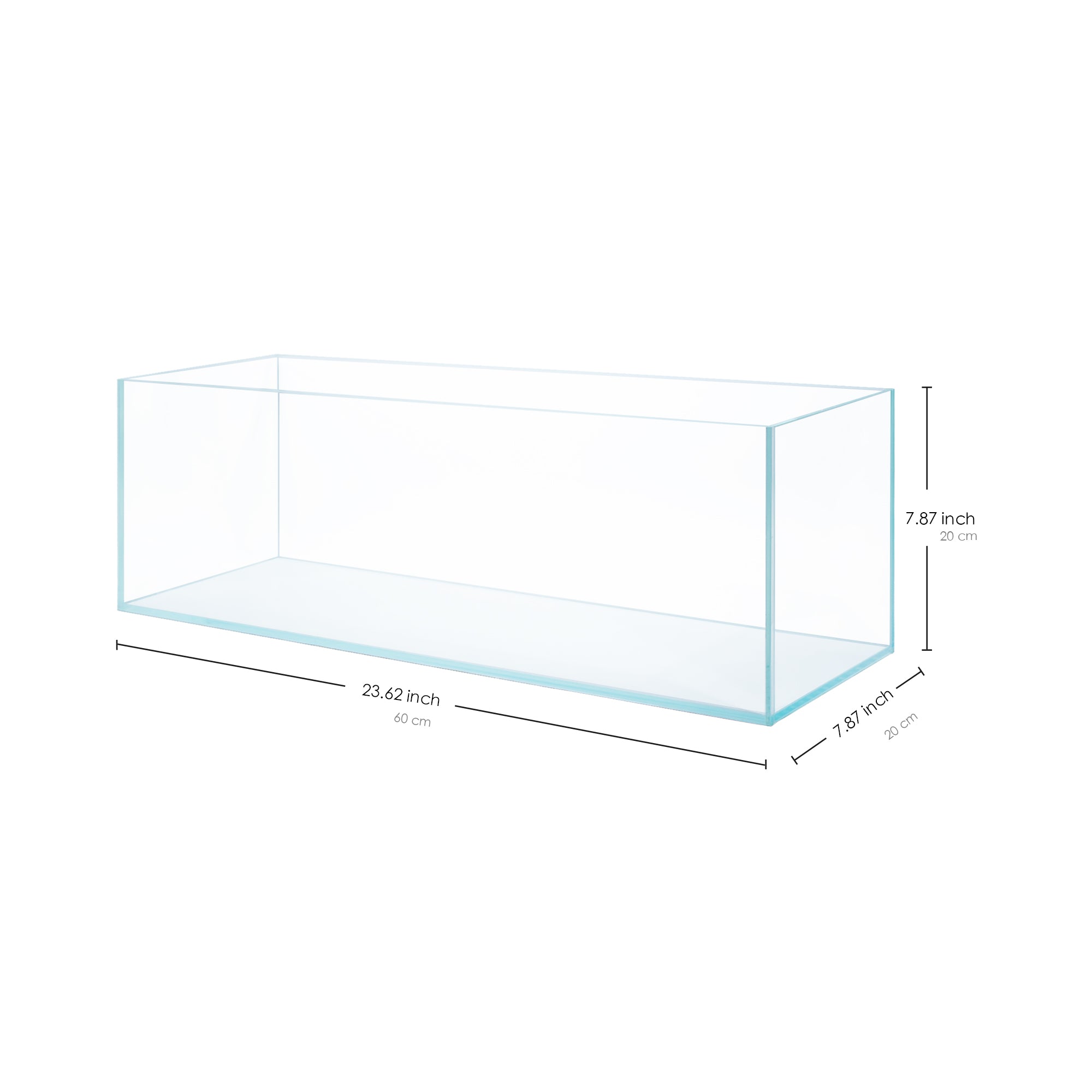 6 Gallon Long Rimless Aquarium, Low iron Glass Tank, Frameless All Glass Aquarium, Betta Fish Tank, Aquariums Tanks