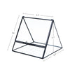 Triangular Indoor Plant GeometricGlass Vessel Container for Succulent Moss Plant Terrarium, 5.1 inch High