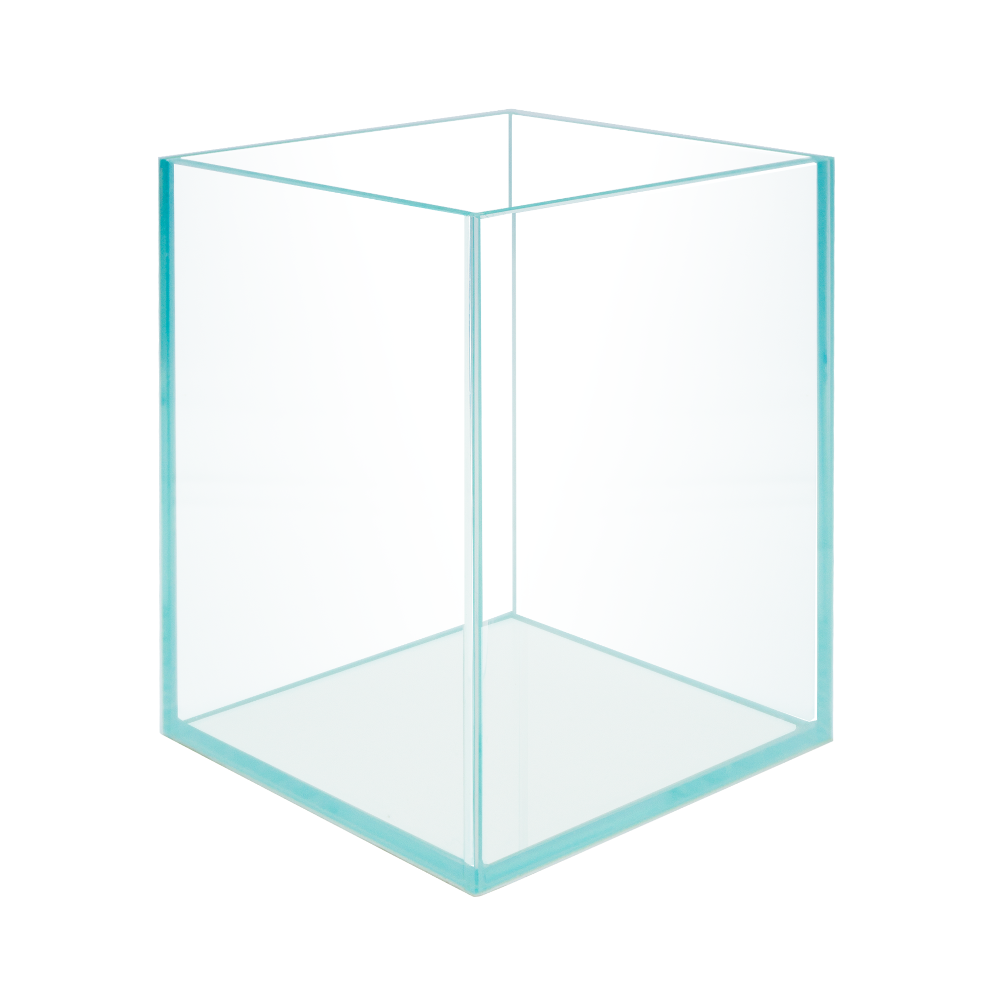 2.6 Gallon Nano Tall Rimless Frameless All Glass Aquarium, Low Iron Rimless Glass Tank, 25X20X20cm, 5mm Glass