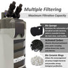 External Canister Aquarium Filters, 200GPH/300GPH/475GPH, Media Included