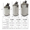 External Canister Aquarium Filters, 200GPH/300GPH/475GPH, Media Included
